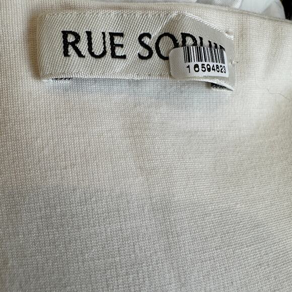 Rue Sophie White Fit n Flare Midi Dress SMALL Romantic Sundress Designer $188 - Picture 10 of 11